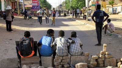 Young anti-military protesters in Khartoum, Sudan. AFP