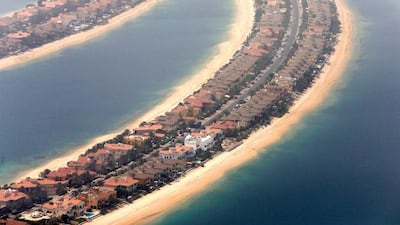 The book sets all the action in Dubai, including The Palm Jumeirah. Pawan Singh / The National
