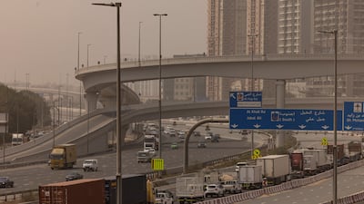 Dusty and hazy weather in Dubai. All photos: Antonie Robertson / The National