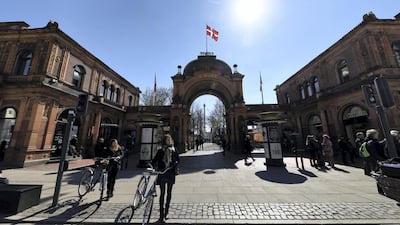A Danish flag is pictured in Copenhagen, Denmark April 19, 2017. Reuters