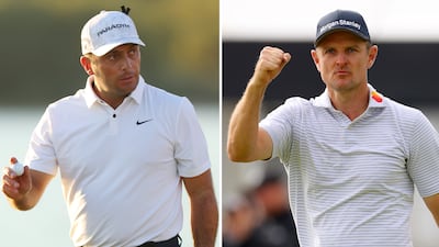 Francesco Molinari, left, and Justin Rose, right, are set to go head-to-head in the Team Cup. Photos: Getty Images