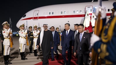 Sheikh Khaled arrives in Beijing. Wam