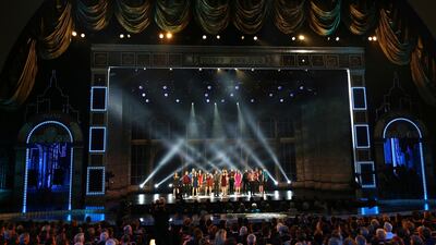 The Marjory Stoneman Douglas High School drama department perform 'Seasons of Love' at the 72nd annual Tony Awards. Michael Zorn / Invision / AP
