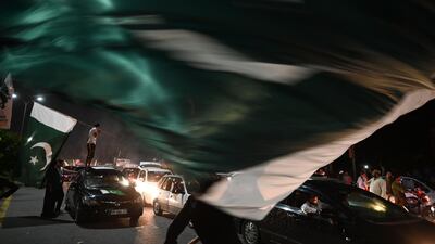 Pakistanis take to the streets in Islamabad. AFP