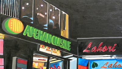 Usarae Gul’s ‘Afghan Cuisine’ (2015) appears in the exhibition. Courtesy Beyond Faith: Muslim Women Artists Today