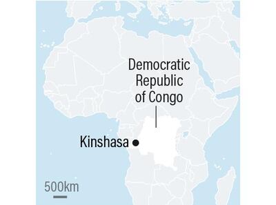 The accident happened 100km from Kinshasa.