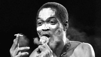 The African musician and activist Fela Kuti is the subject of Alex Gibney's new film Finding Fela!, which premiered at the Sundance Film Festival this week. Laurent Rebours / AP Photo