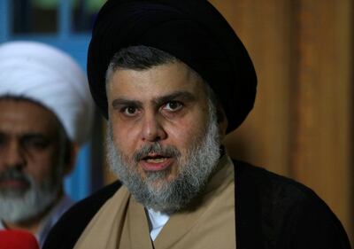 Moqtada Al Sadr says parliament should meet no later than September 9, 2018. Reuters.