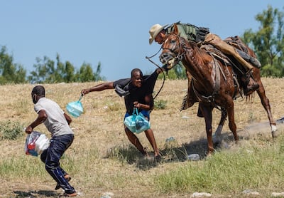 US Homeland Security Secretary Alejandro Mayorkas defended his department after images showing horse-mounted immigration officers chasing down Haitian migrants on the border with Mexico went viral. AFP