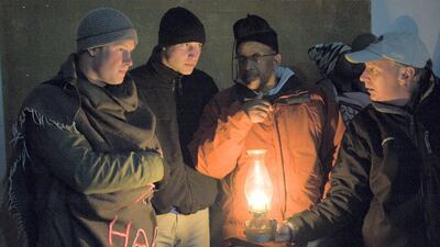 The princes on a visit to a classroom lit by oil lamps in Semongkong, Lesotho, in 2010. Getty Images