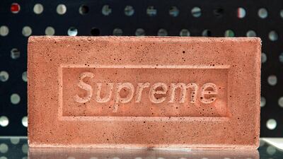 Supreme Brick at Sneaker District, Abu Dhabi; Dh1,500. Photo: Victor Besa / The National