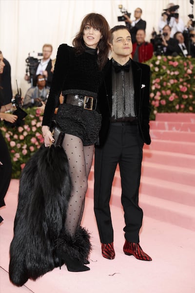 Charlotte Gainsbourg and Rami Malek at the Met Gala 2019. EPA