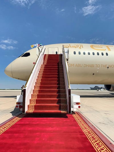 Etihad Airways rolled out the red carpet for Pope Francis. Courtesy: Etihad