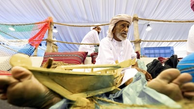 Sulaiman Abdullah Mohammed Al Dhuhoori at the Sharjah festival, which is being held for the seventh time.