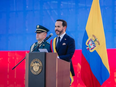 Abelardo De La Espriella delivers his first speech as Colombia's President. Colombian Presidency / Handout