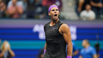 Rafael Nadal of Spain reacts to his victory against Marin Cilic of Croatia in their Round Four Men's Singles tennis match during the 2019 US Open at the USTA Billie Jean King National Tennis Center in New York. AFP