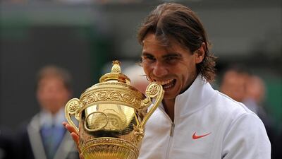 8) Rafael Nadal becomes a two-time Wimbledon champion at the 2010 Championships. AFP