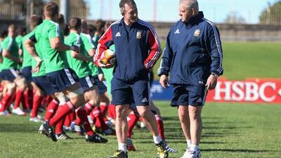 Warren Gatland, right, has called for a little more respect shown towards Bob Dwyer. David Rogers / Getty Images