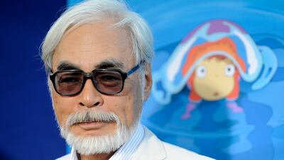 Hayao Miyazaki, director of the animated film Ponyo, at a special screening of the film in Los Angeles on July 27, 2009. AP Photo