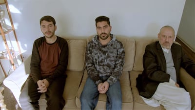 Fazal Karim Aimaq with his grandsons, Ahmad Suhrab Aimaq and Adeebullah Aimaq, in Clarkston, Georgia. Photo: Caroline Barber