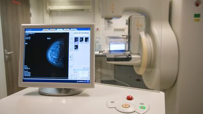 Abu Dhabi, United Arab Emirates. October 9, 2014/// Mobile mammogram van outside Dalma mall available till October 13th from 1pm to 9pm daily. Offers free breast cancer scanning for women ages 40 and older by walk ins and appointment. Results are sent by email and a CD is provided after your done. The van is equipped with one machine and one radiographic technician. Abu Dhabi, United Arab Emirates. Mona Al-Marzooqi/ The National Reporter: Anam Rizvi Section: National