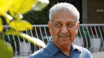 Abdul Qadeer Khan, the Pakistani nuclear scientist, outside his residence in Islamabad.