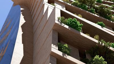 The tallest of the two towers is designed to stand 356m. Courtesy Norm Li