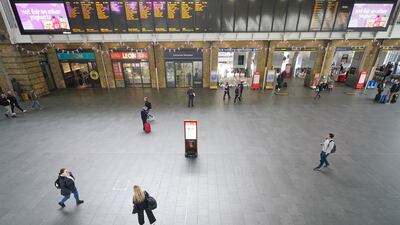 King's Cross station in London was looking quiet on Friday, as members of the drivers' union Aslef went on strike over pay. PA