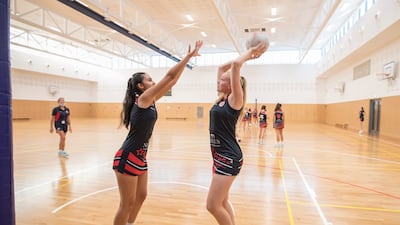 Dubai College players during training.