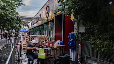Screaming customers were seen fleeing as flames shot from the entrance of the pub. AFP