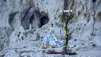A model in the Regina Soraya dress at Dolce & Gabbana's Alta Moda show in Capri. Courtesy: Dolce & Gabbana