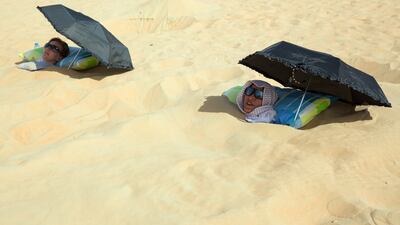 Walkers learned about how to treat medical ailments in the desert during the trek. Courtesy Women’s Heritage Walk