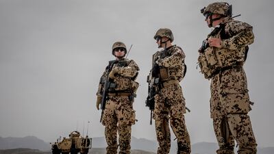 German soldiers at a camp in Afghanistan on March 25, 2018. Reuters