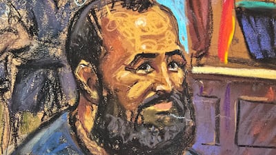 Mohammad Baqer Saad Dawood Al Saadi, accused of planning an attack on a synagogue, appears in federal court in Manhattan, New York, in this courtroom sketch. Reuters