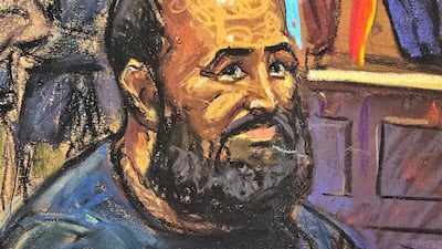 Mohammad Al Saadi, accused of planning an attack on a synagogue, appears in federal court in Manhattan on Friday. Reuters