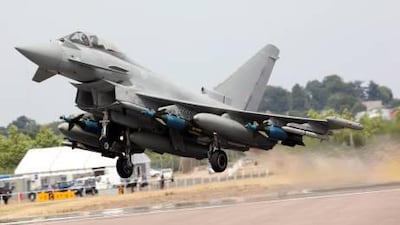 The RAF scrambled Typhoon jets in response to unknown aircraft on Thursday morning. Photo: Bloomberg