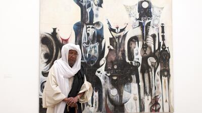 Sudanese artist Ibrahim El Salahi. AFP