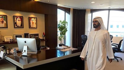 Sheikh Mohammed bin Rashid made a surprise visit to a number of Government departments on Sunday. Dubai Media Office