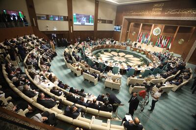 Arab foreign ministers attending the 157th ordinary session of the Arab League Council in Cairo, Egypt in March. EPA