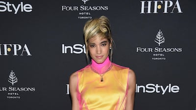 You won't miss Sofia Boutella in Fall 2018 Prada. Photo / AP