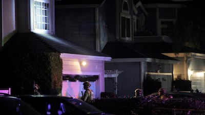 FBI agents outside a house associated with Cole Allen, the chief suspect in the shooting at the White House Correspondent's Dinner at the Washington Hilton hotel. Reuters