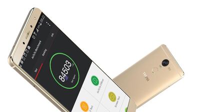 Above, Tecno’s Phantom 6 Plus smartphone during the global unveiling event in Dubai. Reem Mohammed / The National