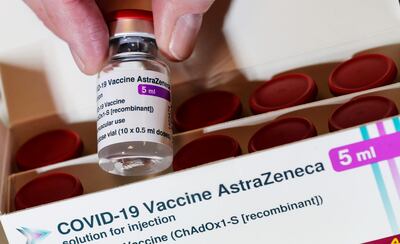 A vial with AstraZeneca's Covid-19 vaccine is pictured in Berlin, Germany. Reuters