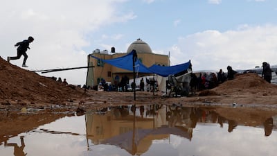 The rainfall has made things worse for many Palestinians in the camps. Reuters
