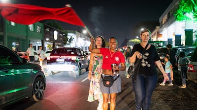 Crowds took to the streets to celebrate the sentence, after the far-right politician was found guilty on five charges. Bloomberg