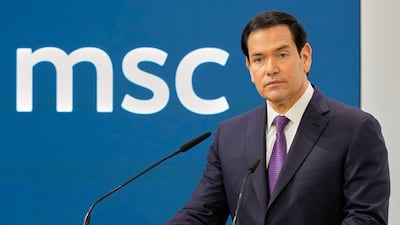 US Secretary of State Marco Rubio speaks. AFP