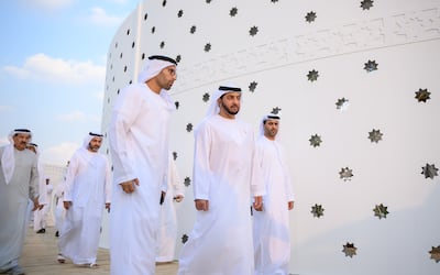 Sheikh Hamdan bin Zayed visits this year's Liwa International Festival, with a stop at Liwa Village. Photo: Wam