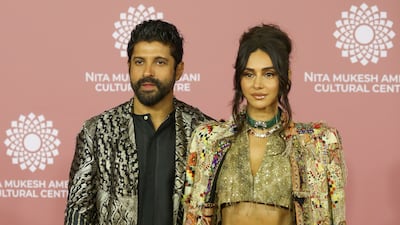 Bollywood actor Farhan Akhtar and his wife Shibani Dandekar. EPA