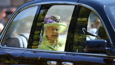 Queen Eliizabeth II arrives at St George's Chapel at Windsor Castle for the wedding of Meghan Markle and Prince Harry in Windsor. Gareth Fuller / Reuters