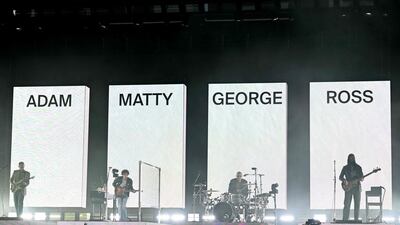 British band The 1975 perform at the Glastonbury Festival in Somerset, south-west England. AFP